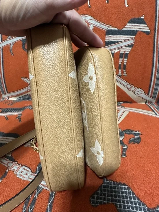 LOUIS VUITTON ❤️🌟 MONOGRAM EMPREINTE GIANT MULTI POCHETTE W/ TWO STRAP⭐️ - Picture 15 of 15